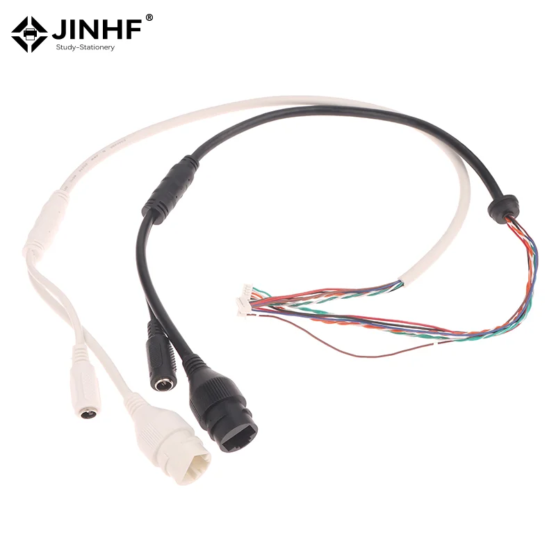 12Pin 8/10Core POE Network Port DC Female Power Wire Connector Cable For IP Dome Camera Monitoring IP Cable