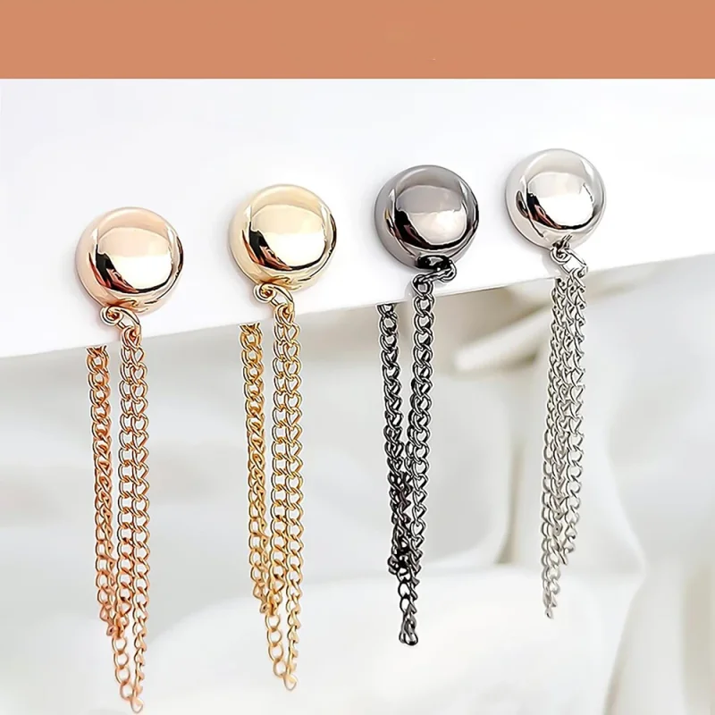 4PCS Magnetic Clothing Clips Multi-Function Magnetic Strength Buttons Clips Pinless Brooch Clips for Women Clothes Cardigans