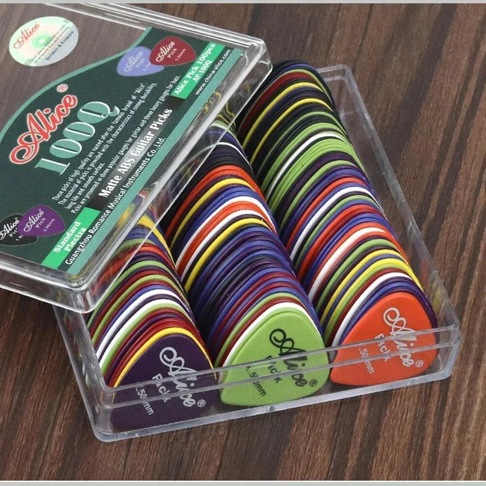 Palhetas de guitarra multicoloridas, 50/100 peças mistas de plástico abs premium para guitarras elétricas acústicas, baixo ou ukulele