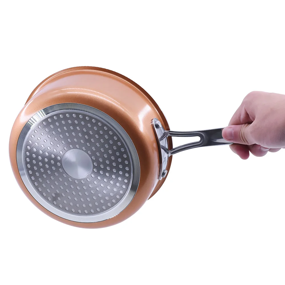 Non-stick Cookware Milk Boiling Induction Cooker Butter Warmer Breakfast Enamel Pot Porridge Gas Stove Single Handle Saucepan