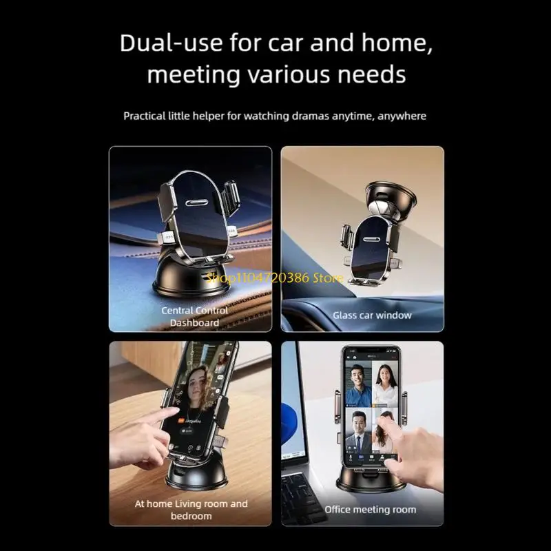 K0EA Quick Releases Fahrzeugtelefonhalterung 360 Rotation Vent Clip ABS Saugnapfhalter