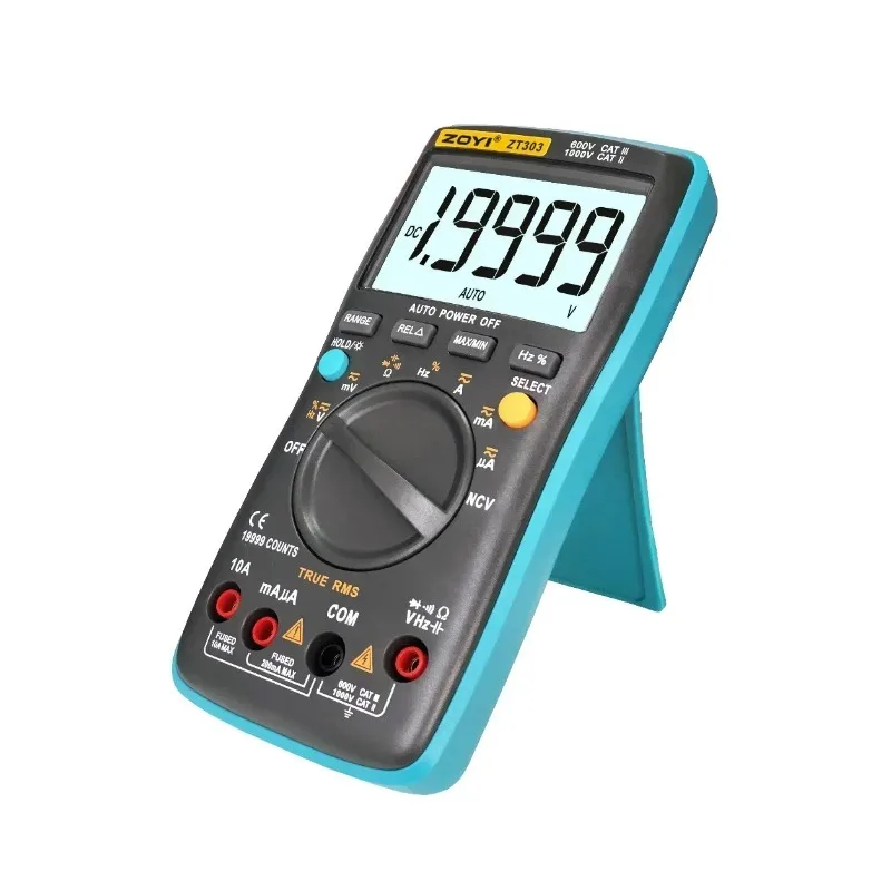 ZOYI ZT301 ZT302 ZT303 Digital Multimeter 19999 Counts True-RMS Back Light AC DC Voltage Ammeter Current Ohm Auto/Manual Tester