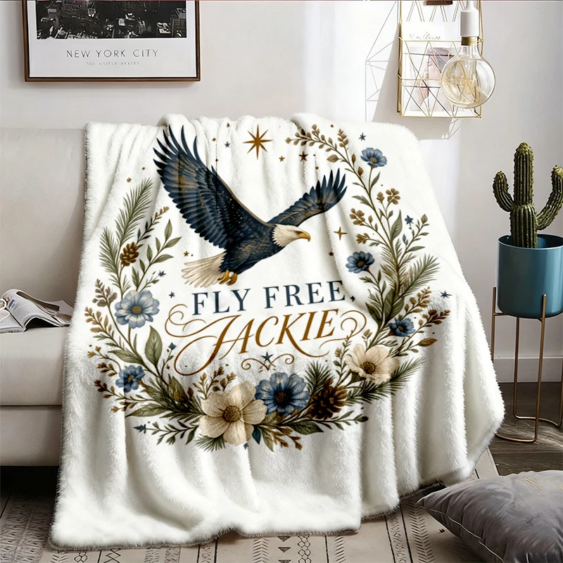 Jackie Eagle Memorial Cozy Blanket, Big Bear Lake Tribute Warm Blanket Gift