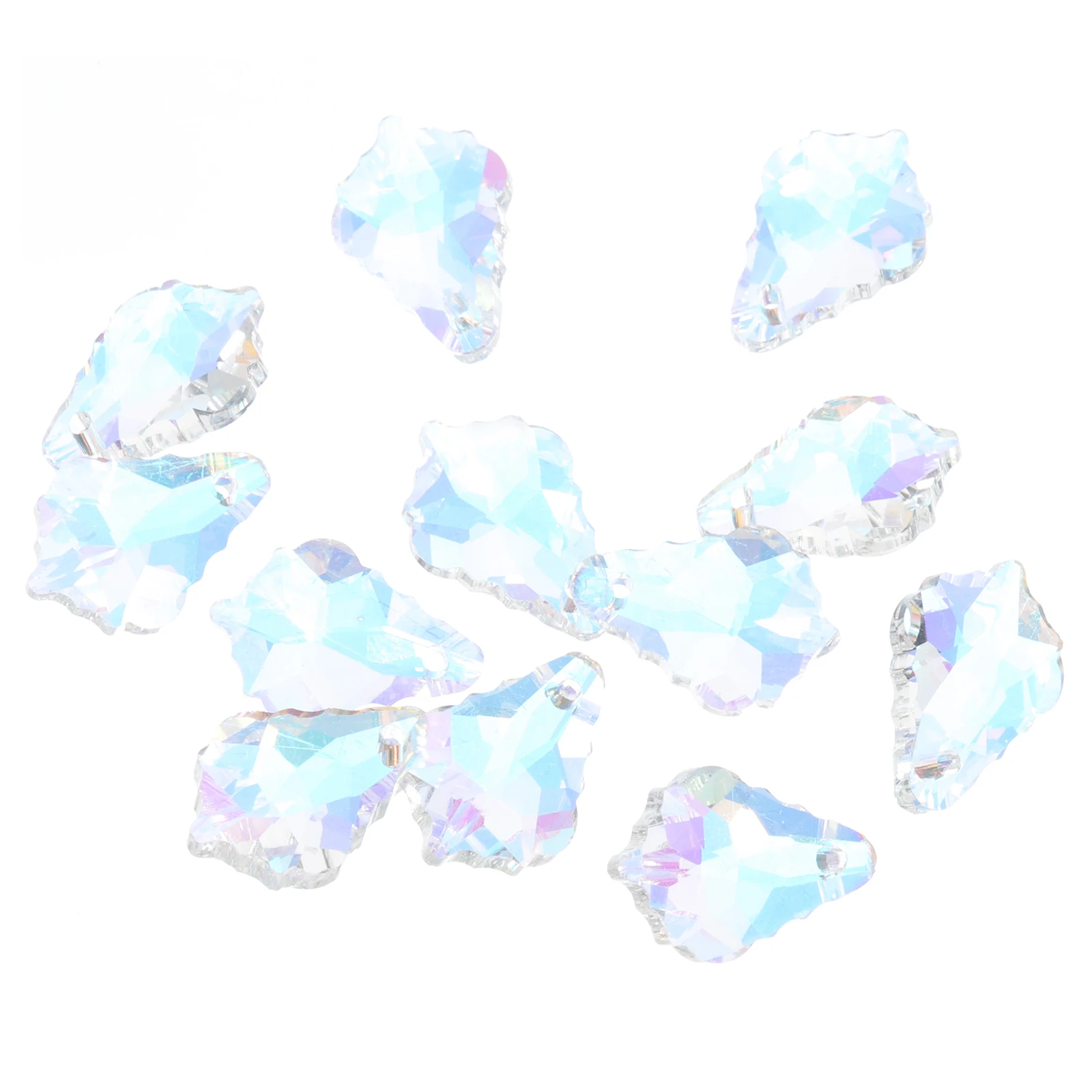 

12 шт. хрустальный кулон в виде кленового листа, прочные хрустальные материалы Ch, светильники, ловцы солнца, изготовление ювелирных изделий, садовые рождественские елки