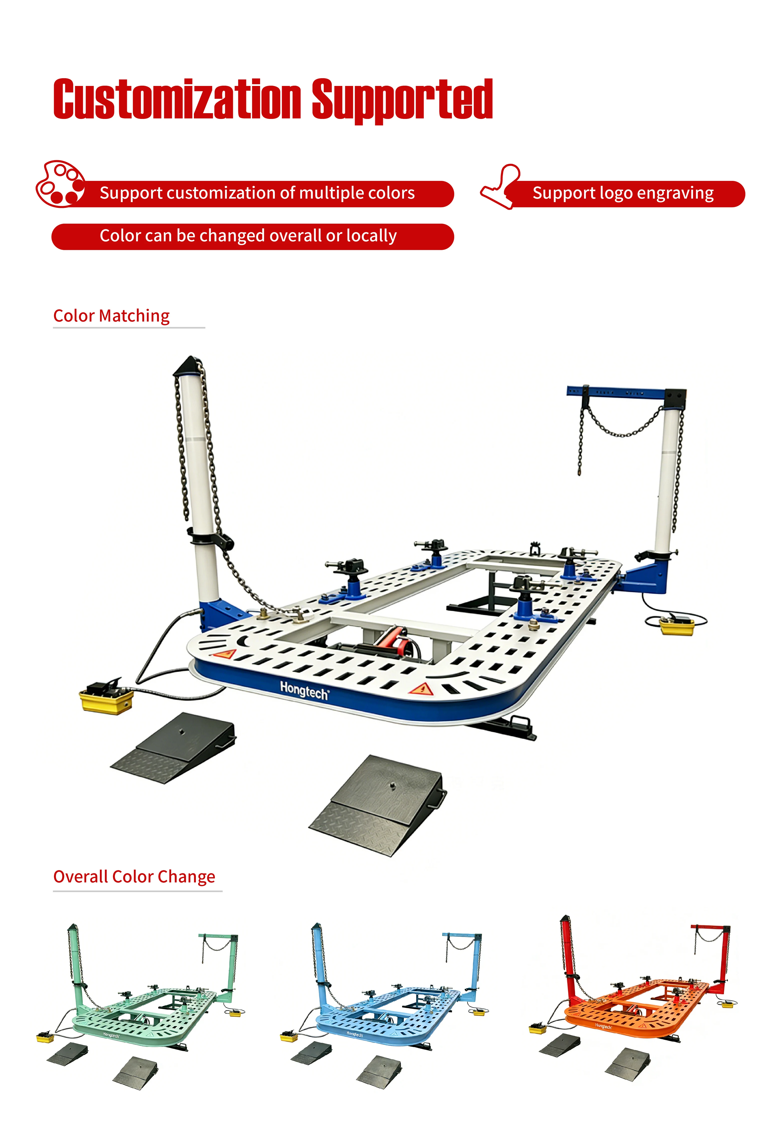 Hongtech Van Auto Body Straightener Car Puller & Dent Repair Tool With Manganese Steel Construction For Light Trucks