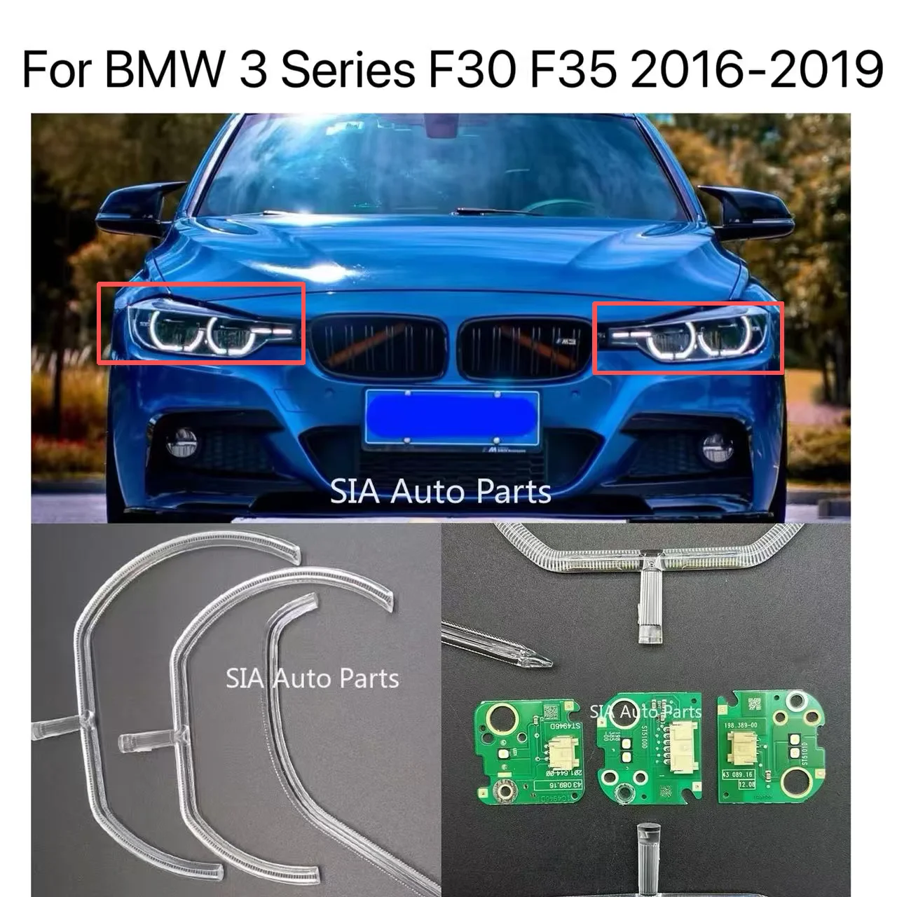 

For BMW 3 Series F30 F35 2016-2019 Car Headlights DRL Light Strips Angel Eyes Chip Ballast Module Illuminations Maintenance Part