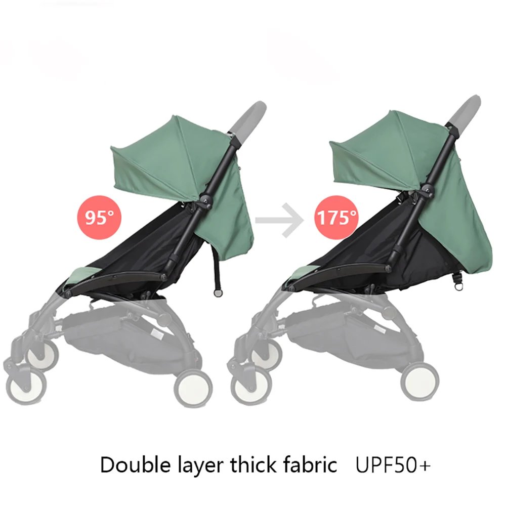 New Update 175° Canopy Cover Kit Seat Cushion Sunshade With Mesh Stroller Accessories For Yoya/ YOYO Pram Replace Seat Mattress