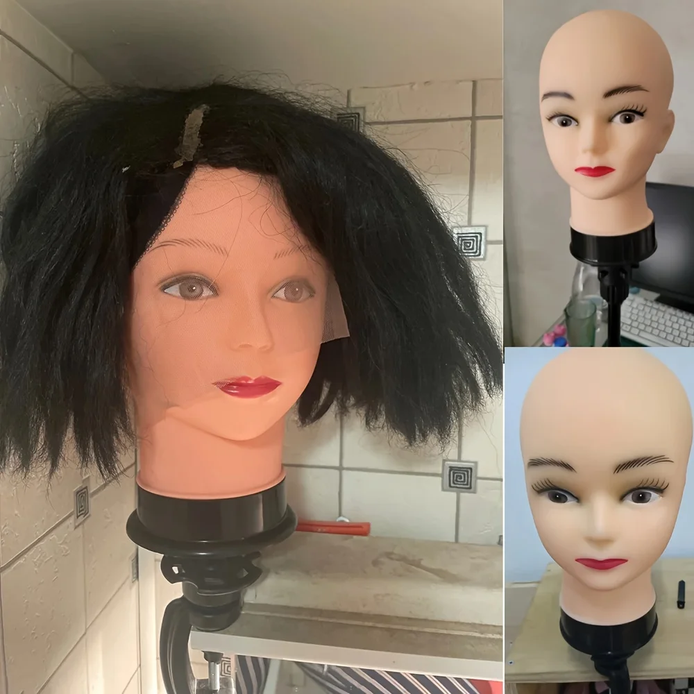 لينة سيليكون أصلع شعر مستعار نموذج شعر مستعار ممارسة التدريب رئيس الجمال المعرضة دمية رئيس تدليك مخزن للمكياج العرض