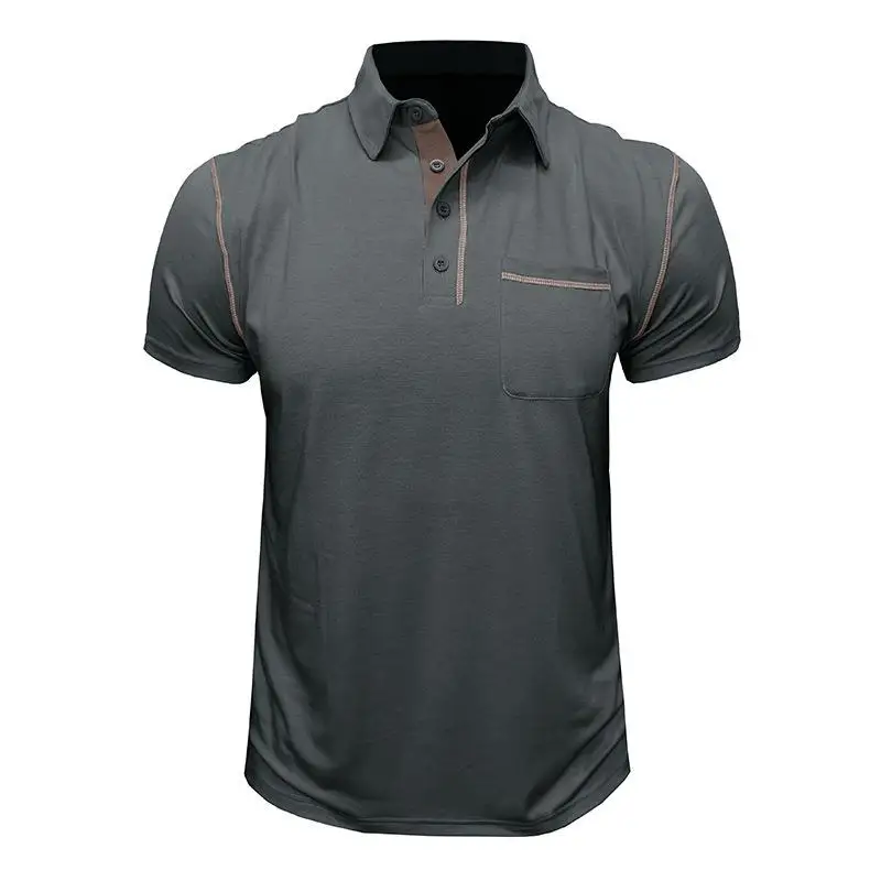 

Men's ort Sve irt Lapel Tirt Color Summer Slim Fit Faion Urban Sle Daily Wear Thiened Summer