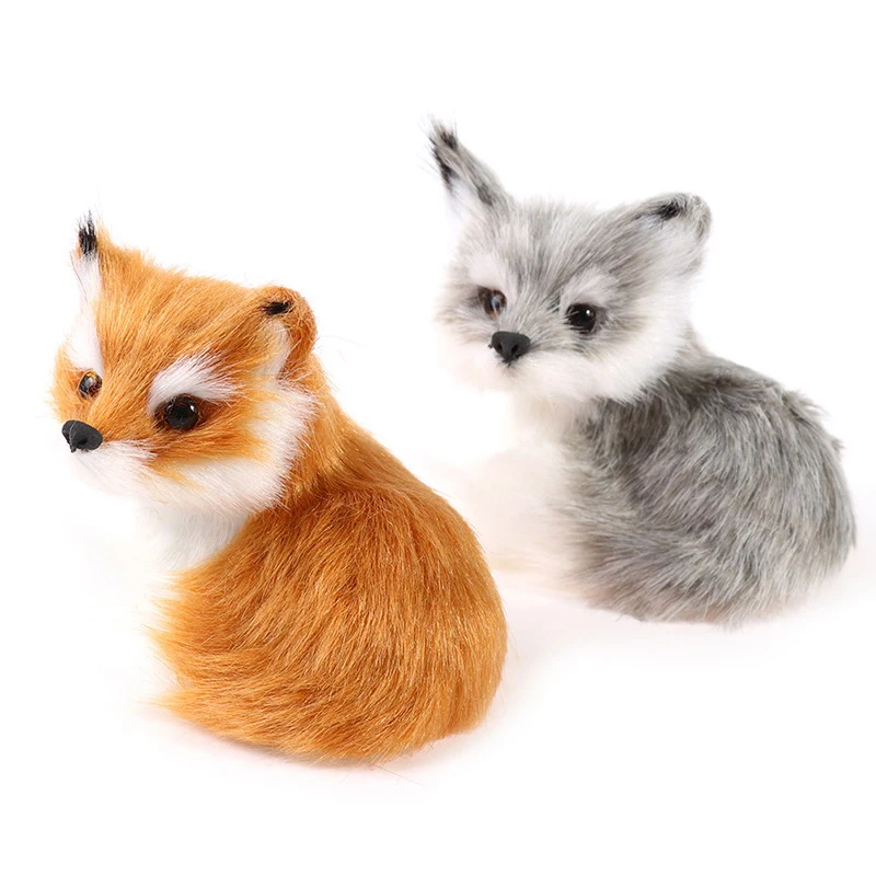 Simulation Animal Fox Plush Toy Doll Realistic Stuffed Animal Soft Plush Toy Sleeping Fox Wedding Birthday Gift For Boys Girls