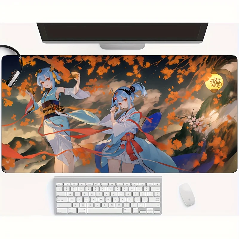 

Cute Anime Girl Mouse Pad Large Size Rubber Base Anti-slip PC Desk Accessories Mousepad for Office&Gamer Keyboard Mats Decor Mat