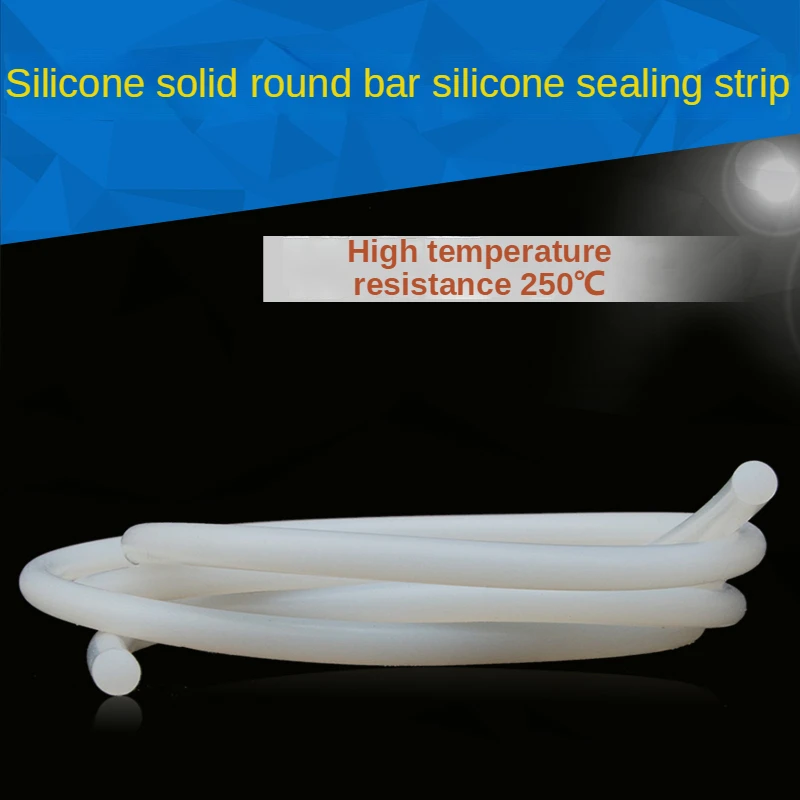 Silicone Solid Round Strip Silicone Sealing Strip Silicone Strip 1/1.5/2/2.5/3/3.5/4/4.5/5/5.5/6/8/10/11/12/14/15/16/18/20/25MM