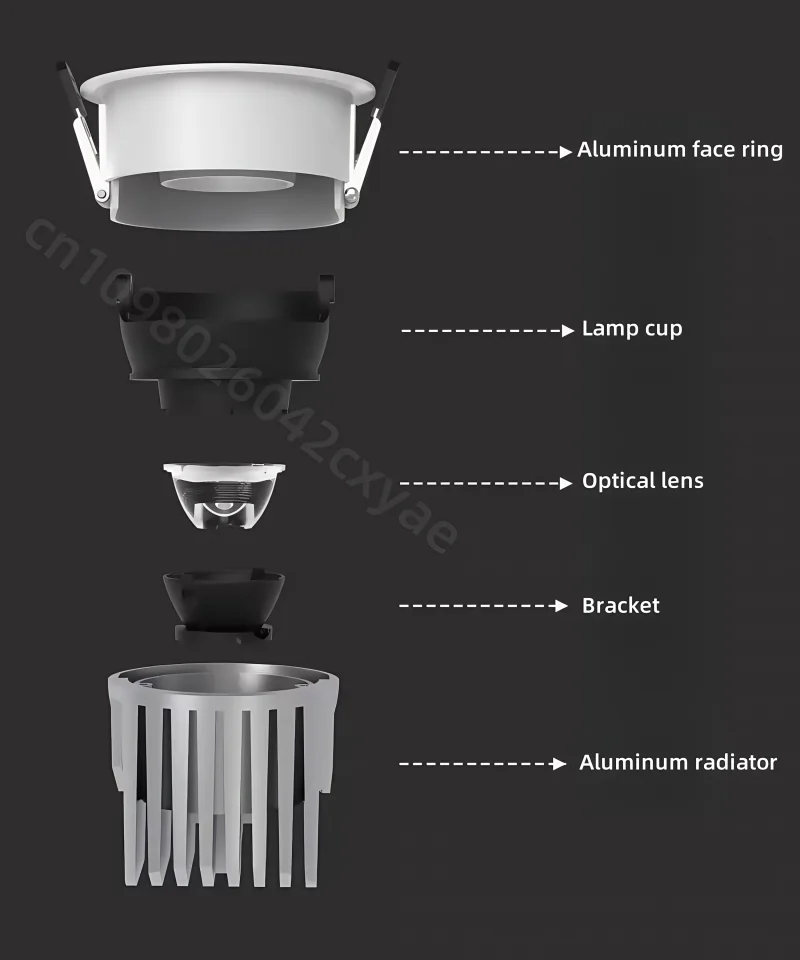 مصابيح LED قابلة للتعتيم، وأضواء سقف مضادة للوهج، وأضواء كاشفة LED AC85-265V، ومصابيح إضاءة داخلية لغرفة المعيشة والمطبخ #5