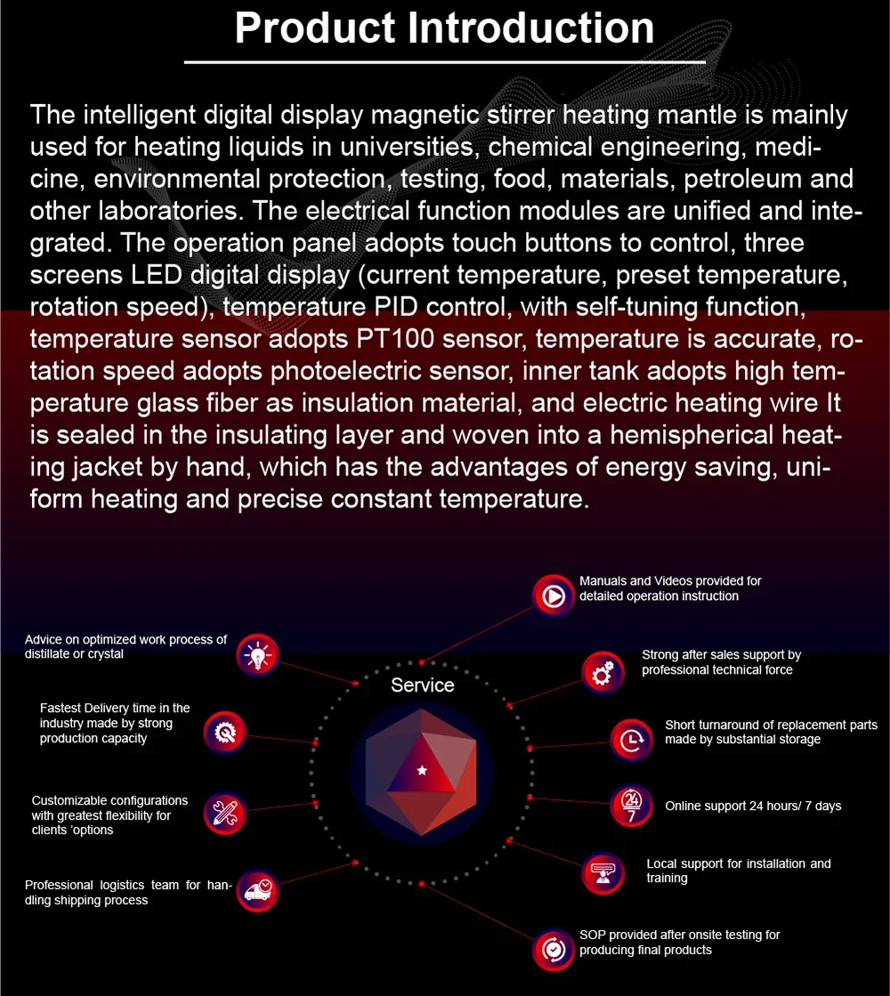 HISEN MS-HJ500 Laboratory Industrial Electric Digital 5L Magnetic Stirrer Heating Mantle