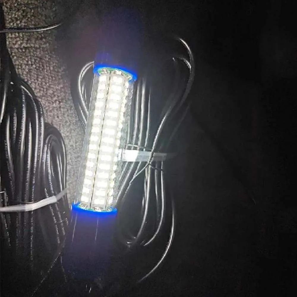 

180 Beads Underwater Fishing Light 30W Portable Lures Finder Lamp Plastic Waterproof Submersible Boat Lamp Outdoor