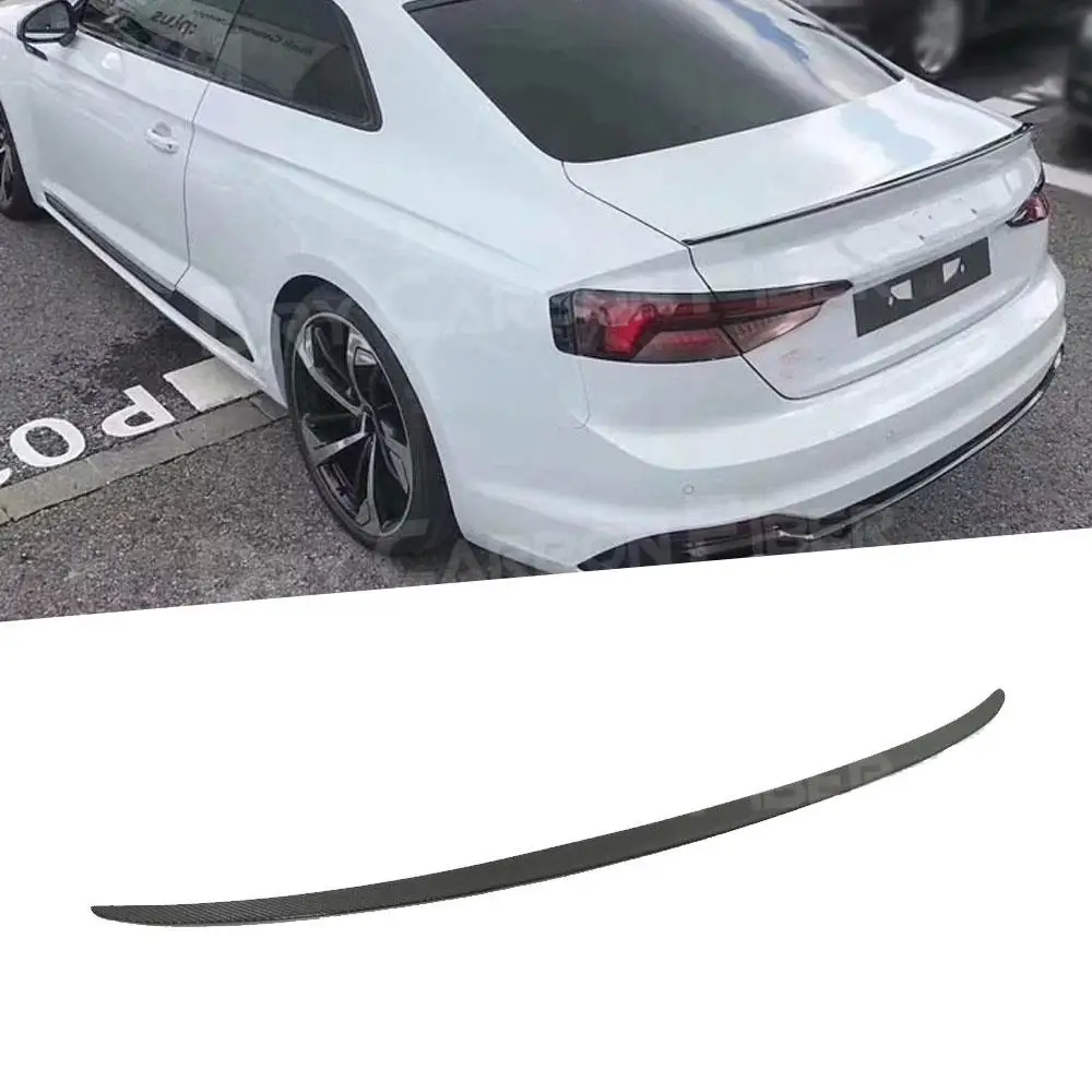 

Carbon Fiber Rear Bumper Lip Spoiler Wings For Audi A5 S5 Spoiler Trim Sticker 2017 2018 2019 Auto Car Styling Decoration 4 Door