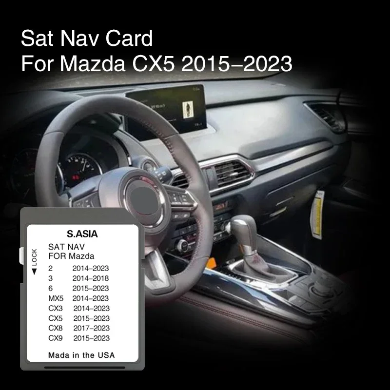 Use for Mazda CX5 from 2015 to 2023 Navigation Map SD Memory Card Cover South Asia Update Version Data
