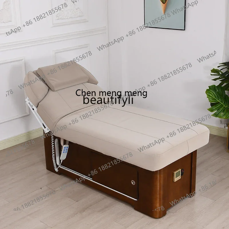 xzLettino di bellezza elettrico Lettino da massaggio per massaggio Lettino per fisioterapia con riscaldamento a temperatura costante di sollevamento multifunzionale