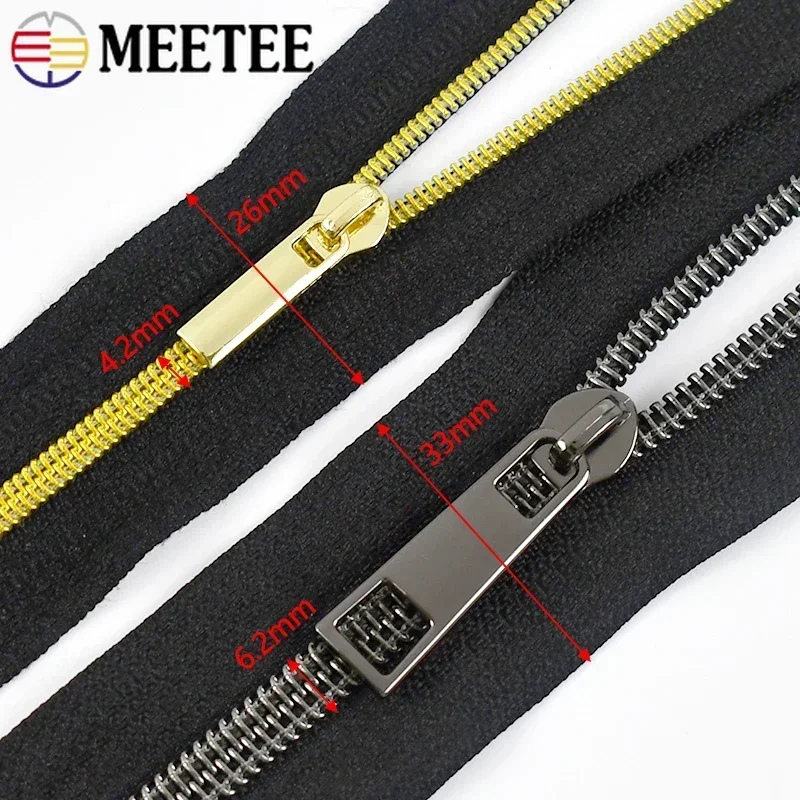 5/10M 3# 5# Meetee Nylon Zipper Tape Backpack Zip Slider Clothes Decorative Zips Coil in The Meter Jacket Tailoring Accessories