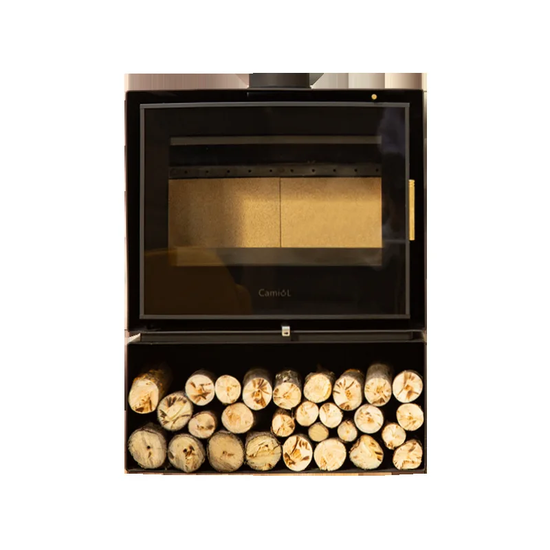 Freestanding Fireplace Pellet Stove High Heat Efficiency Wood Burning Heating Furnace for Indoor