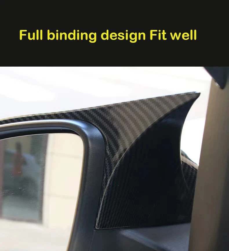 For VW Volkswagen Golf 7 7.5 MK7 7.5 2013-2020 Side Rear View Mirror Cap Cover Carbon Fiber Black Side Wing Mirror Cover
