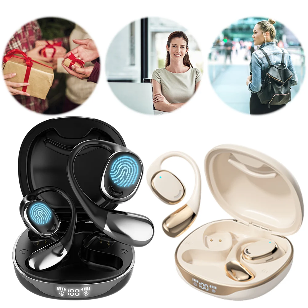 Translation Earbuds 8 Offline Translation Packs Wireless Open-Ear Headphones HD Sound Long Battery Life for Travel Business