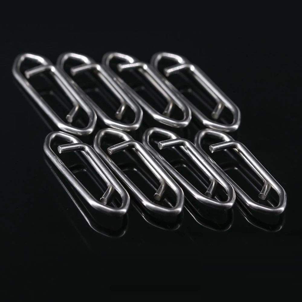 DNDYUJU 20pcs Tip Snap Fishing Lure 304Stainless Steel Fishing Barrel Swivels Pin Lure Fishing Connector Accessories Pesca Tools