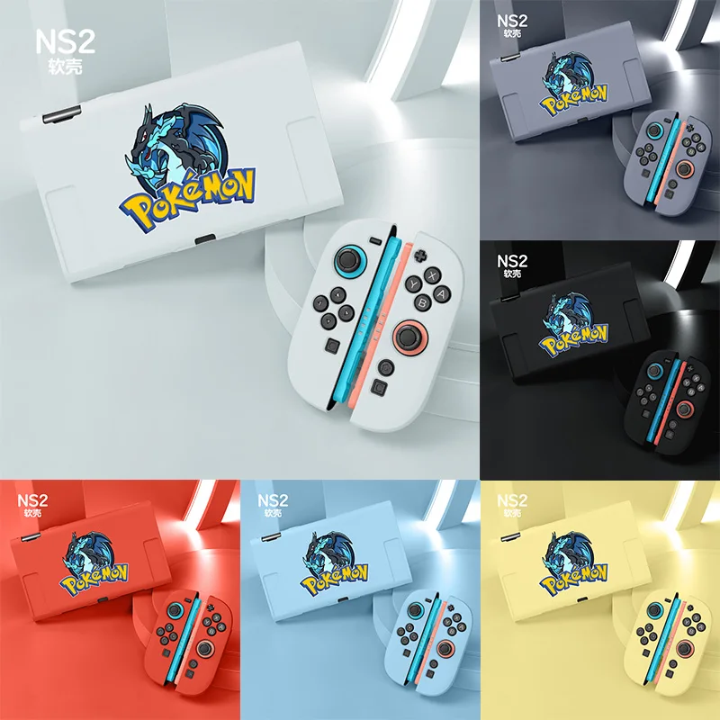 pokemon-para-nintendo-switch2-capa-protetora-mega-charizard-switch-2-protecao-dividida-tpu-capa-macia-ns2-console-joy-con-escudo