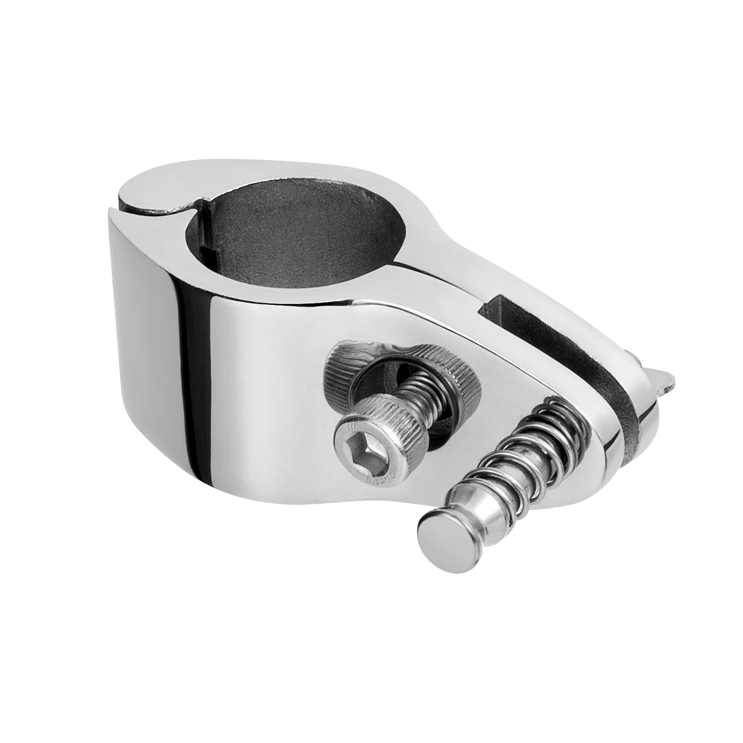 

Boat Bimini Top Hinged Jaw Slide with Quick Release Pin for 7/8 Inch Round Tubing,316 Stainless Steel, Marine Top Hardware