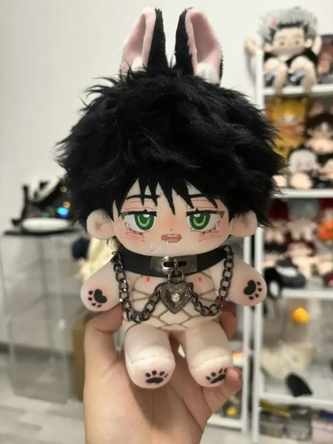 ぬいぐるみ 20 センチメートルアニメ呪術廻戦伏黒恵動物のおもちゃ耳コスプレソフトぬいぐるみボディドレスアップ綿ぬいぐるみ枕