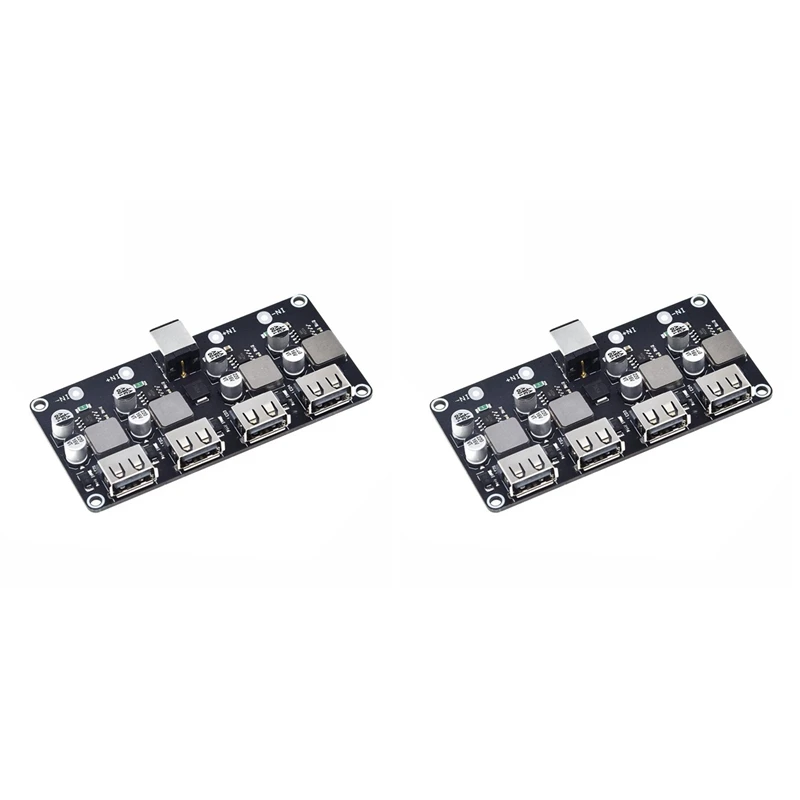 

2X QC3.0 QC2.0 USB Fast Charger Board 4XUSB Port DC-DC Converter DC12V-30V To DC 3-12V Charging Circuit Module