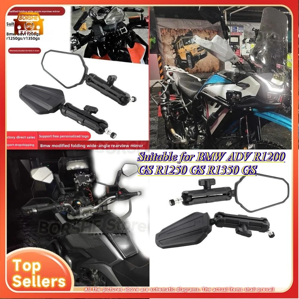 

Suitable for BMW ADV R1200 GS R1250 GS R1350 GS Folding 3C Wide View Wind Rearview Mirror
