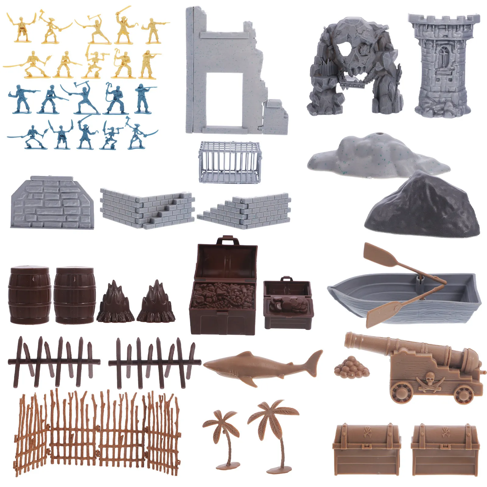 

1Set Pirate Soldier Miniatures Kit Realistic Rustic Design for Kids Pretend Play Sand Table Layout Military Theme Decorative