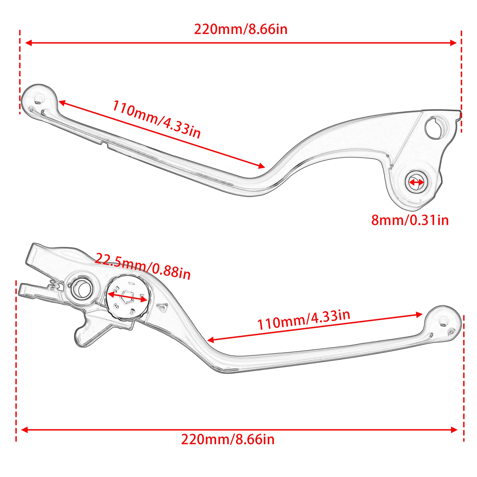 Brake Clutch Levers For Indian Chief Vintage/Chieftain Classic/Chieftain Limited/Roadmaster/Elite/Springfield/Roadmaster 116