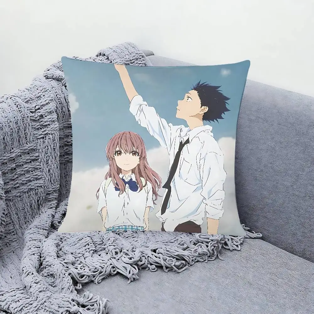 Anime A Silent Voice-S Throw Pillow Covers Pattern Cushion Cover Suitable For Sofa Bedroom Car Pillow Cover