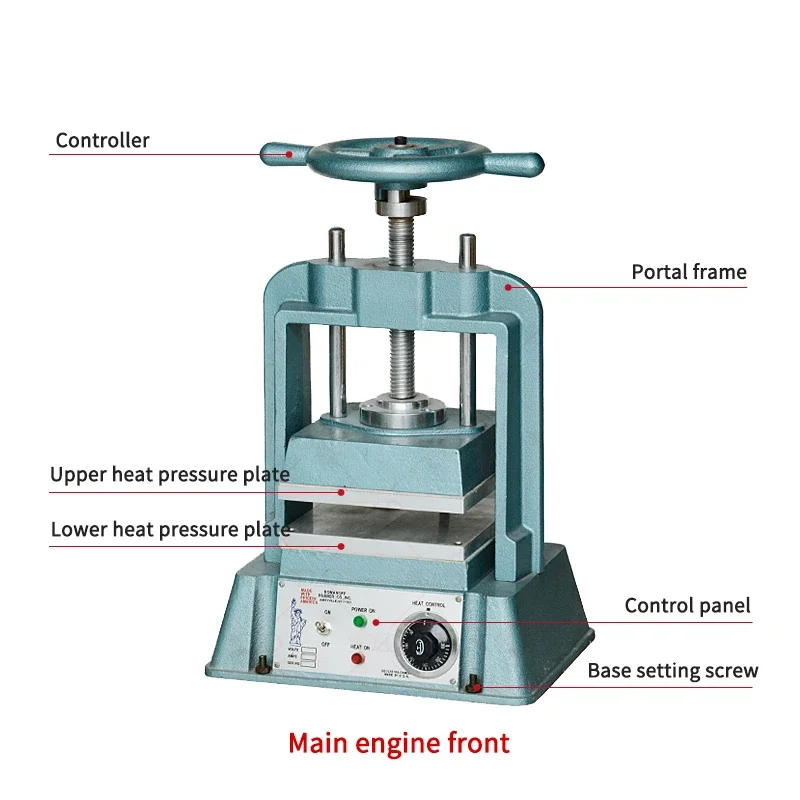 6*8/8*8 Inches Heavy Duty Jewelry Vulcanizer Silicone Mold Rubber Pressing Machine Equipment Steering Wheel With Heating Plate