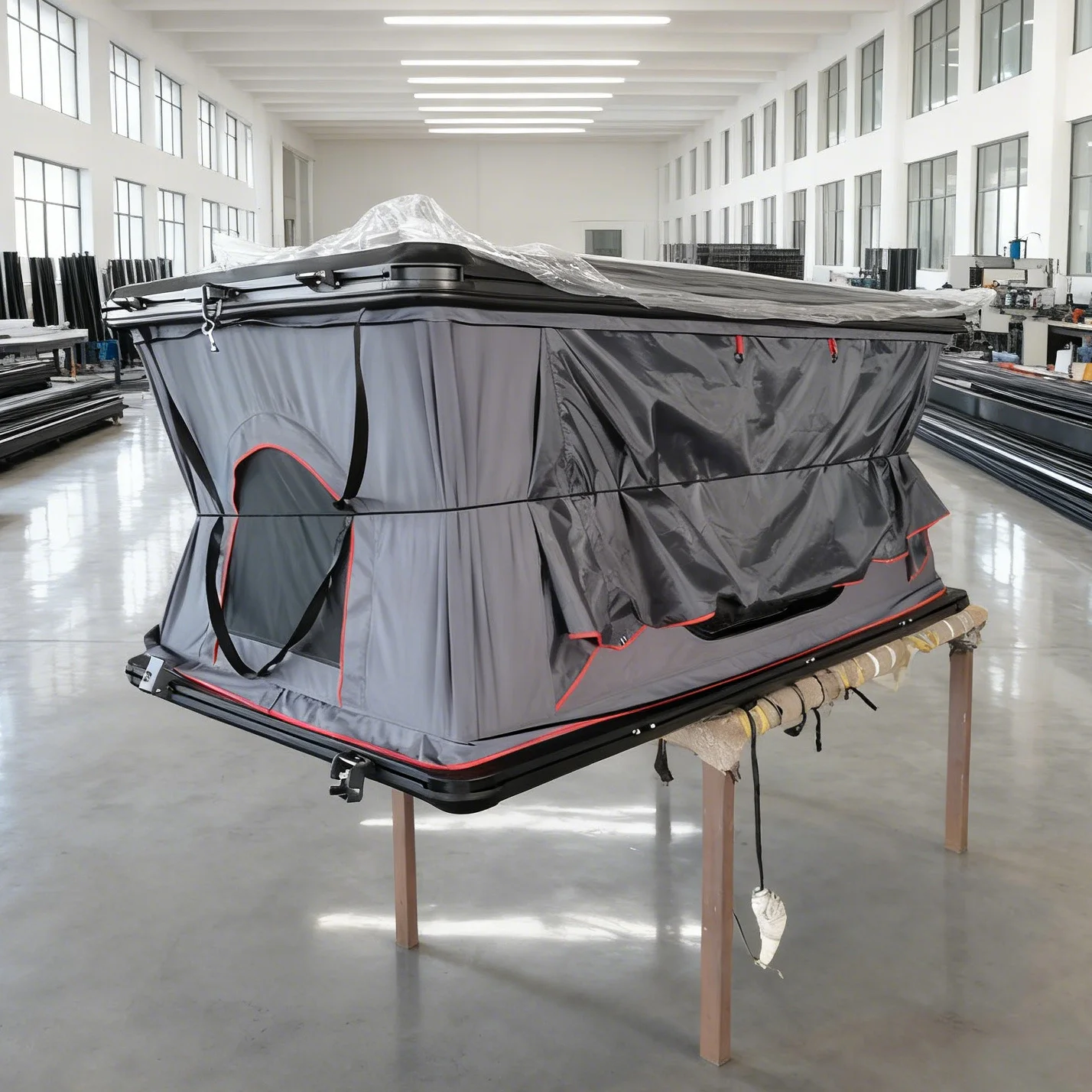 

Quick Open Pickup Truck Bed Box Aluminum Camping Tent for Car Roof with Telescoping Ladder