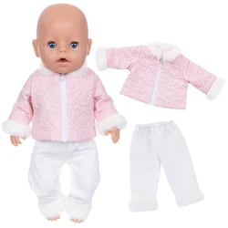 40cm Reborn Baby Doll Winter Coat 17 inch Toys Doll Clothes Thick Jacket Pants