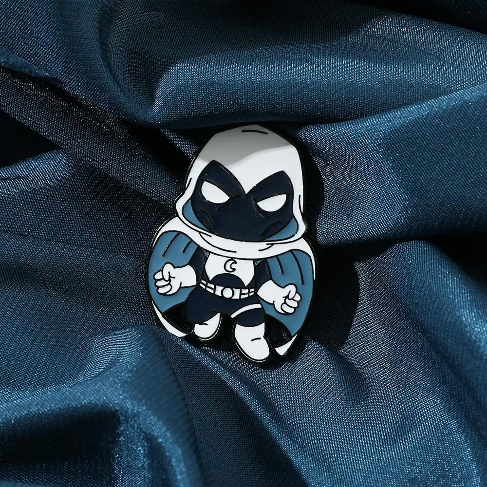 Disney Superhero Iron Man Moon Knight Scarlet Witch Loki Badge Metal Enamel Lapel Pins For Backpack Button Brooches