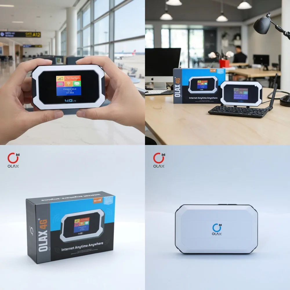 

OLAX MT80 4G WiFi Portable Router for Smartphones Tablets Laptops 3000mAh Battery with Card Slot Pocket WiFi