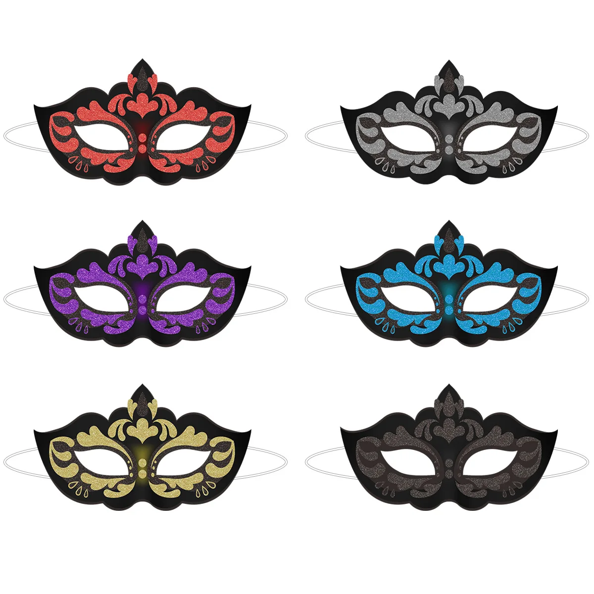 قناع مموه، قناع تنكر لامع، قناع نصف وجه لامع لرقصات قاعة الرقص والحفلات التنكرية والحفلات ذات الطابع