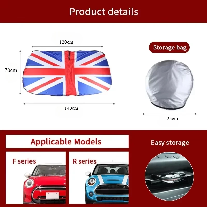 Car Windshield Screen Sunshade For Mini Cooper S R56 R50 F56 R53 F55 R60 R55 R52 F54 F57 F60 R57 One R58 Windshield SunShade