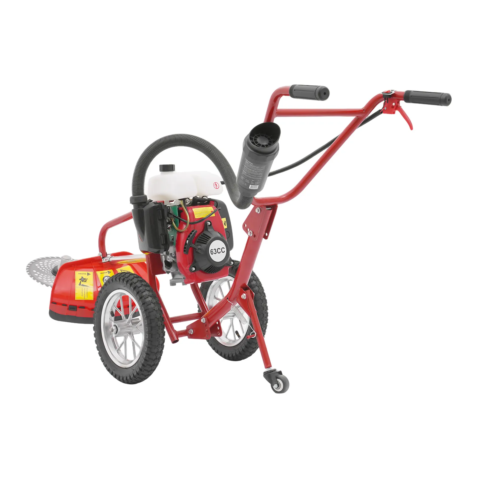 Cultivador a gasolina 3 em 1, mini cultivador 63cc 4HP, micro cultivador de velocidade de cerca de 240rpm para arado, enchimento, cerco, capina