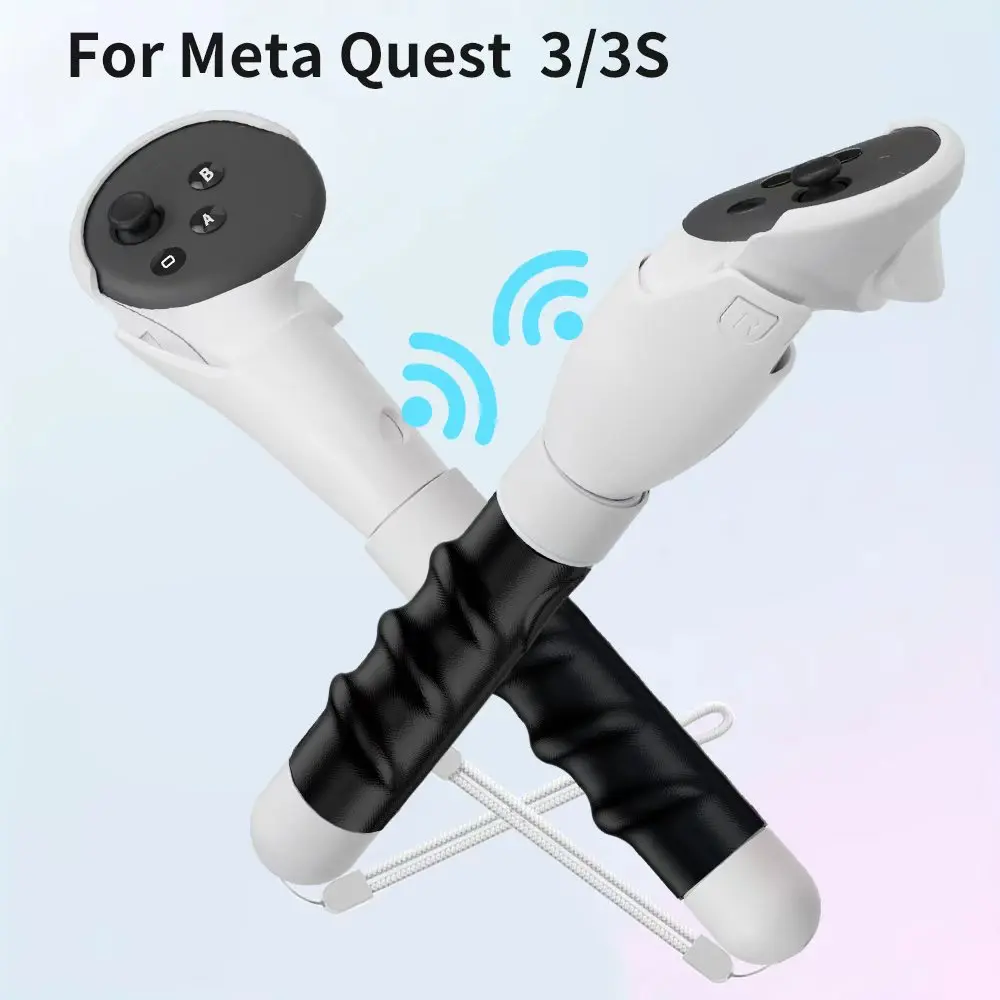 ملحقات الواقع الافتراضي استبدال حزام الرأس القابل للتعديل ومقبض وحدة التحكم الممتد لـ Meta Quest 3/3s هدية فكرة حزام الراحة