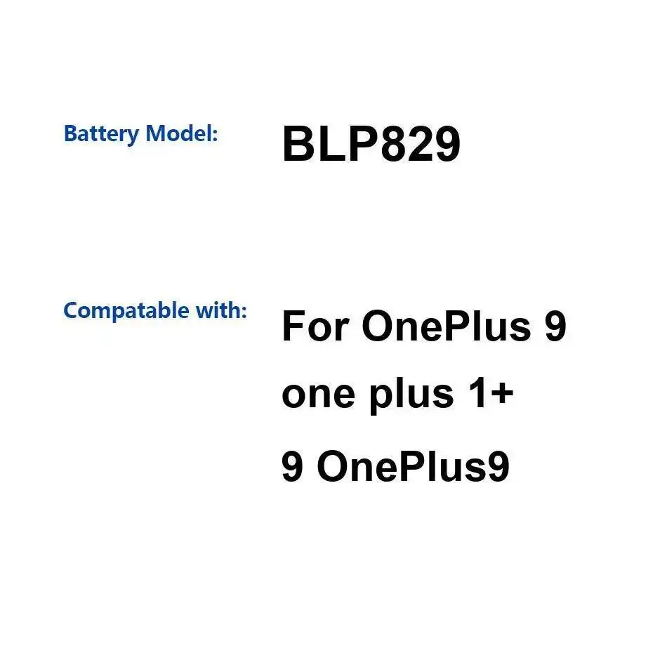 

Аккумулятор мобильного телефона емкостью 4500 мАч для Oneplus 9, долговечный BLP829
