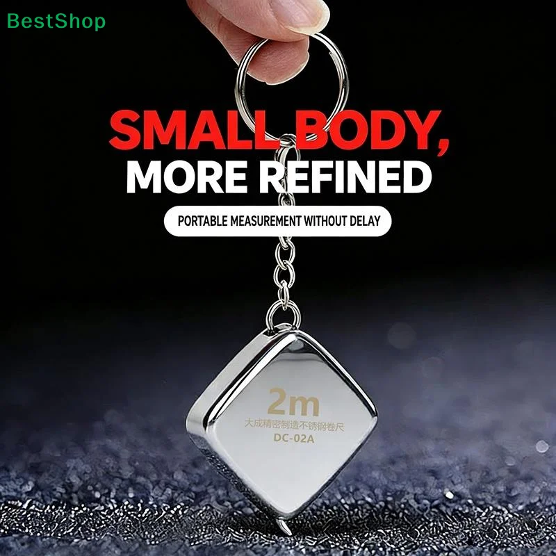 〔Y〕Mini Tape Measure With 2M Measuring Range And Stainless Steel Casing For Daily Measuring Home Repair Craft Projects
