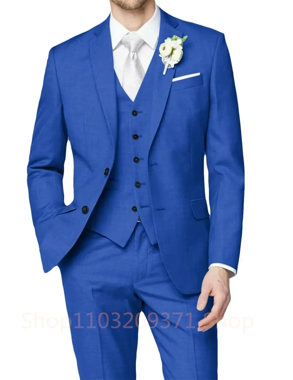 High Quality Red Groom Blazer Smart Business Men Suit Wedding Suit For Men Jacket Pants Vest Custom Slim Fit 3 Piece Tuxedo