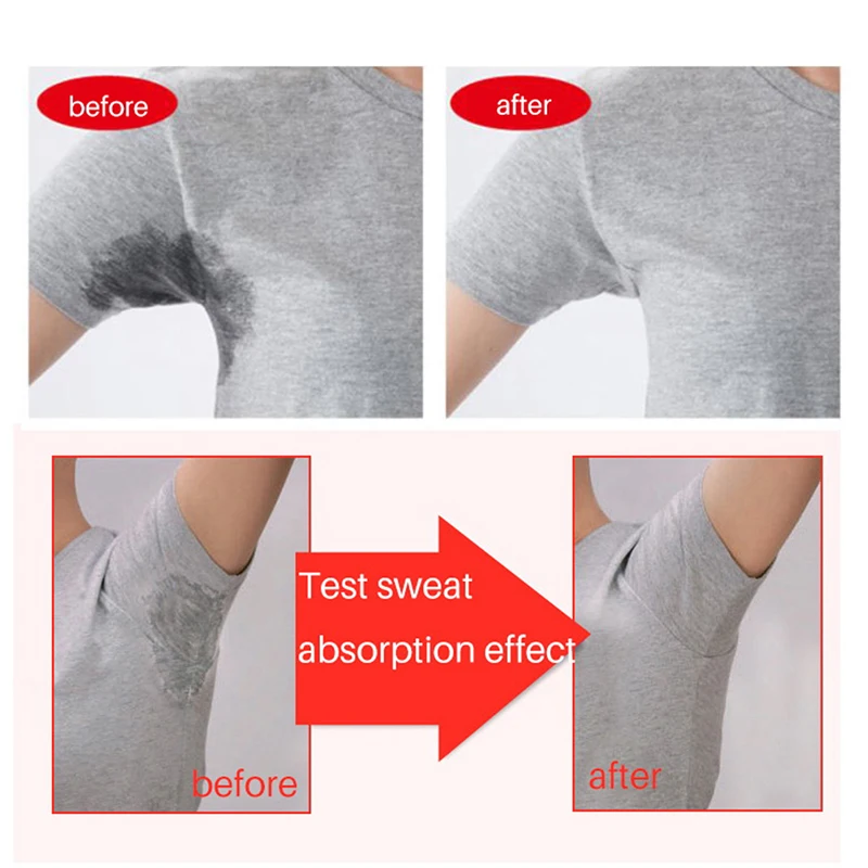 

20Pcs Black Disposable Underarm Shirt Antiperspirant Protection From Sweat Pads Deodorant Armpit Absorbent Pad New Colors