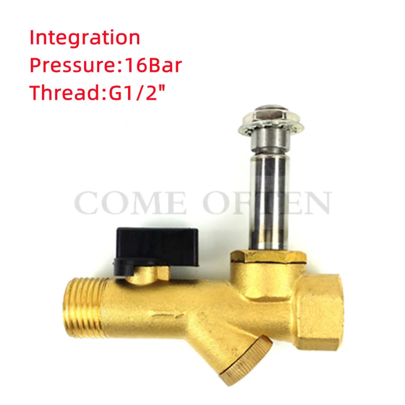 Electronic Drain Valve Fittings Pilot Head Timer Solenoid Valve Coil Hole Diameter 13mm AC220V G1/2\