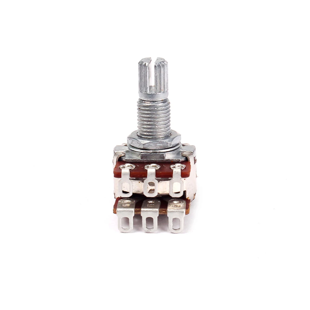 

B250k Dual Pot Audio Taper Guitar Potentiometer Excellent Replacement Easy Install Audio Potentiometers B250k Dual Pot